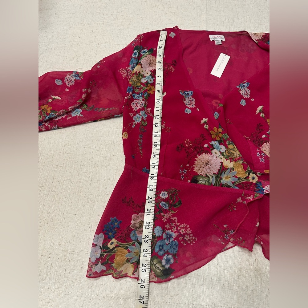 💜Sweet Pea Pink Floral Tunic Top - Picture 9 of 11